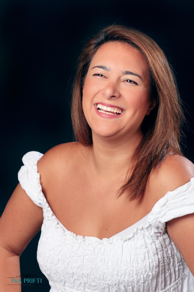 Woman-Studio-Black-Background-Laughing